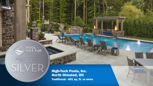 Silver award for traditional pool design.