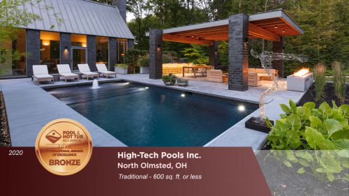 Bronze award for traditional pool design.