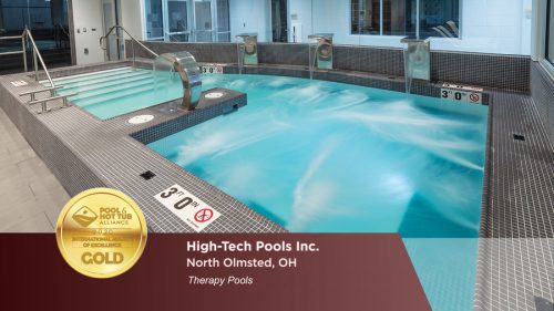 Gold award for therapy pool design.