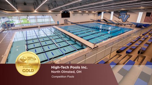 Gold award for competition pool design.
