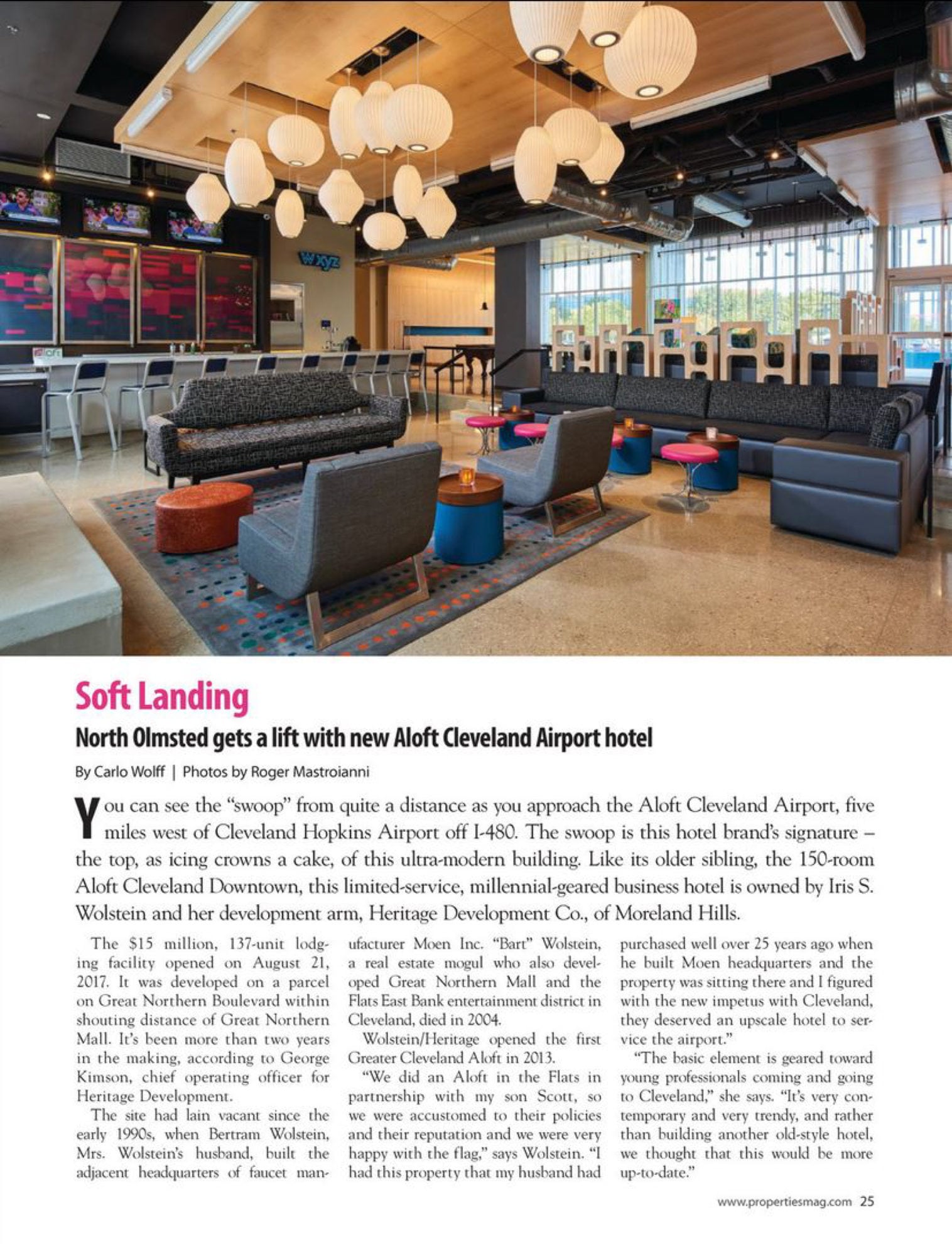 Article about Aloft Cleveland Airport Hotel