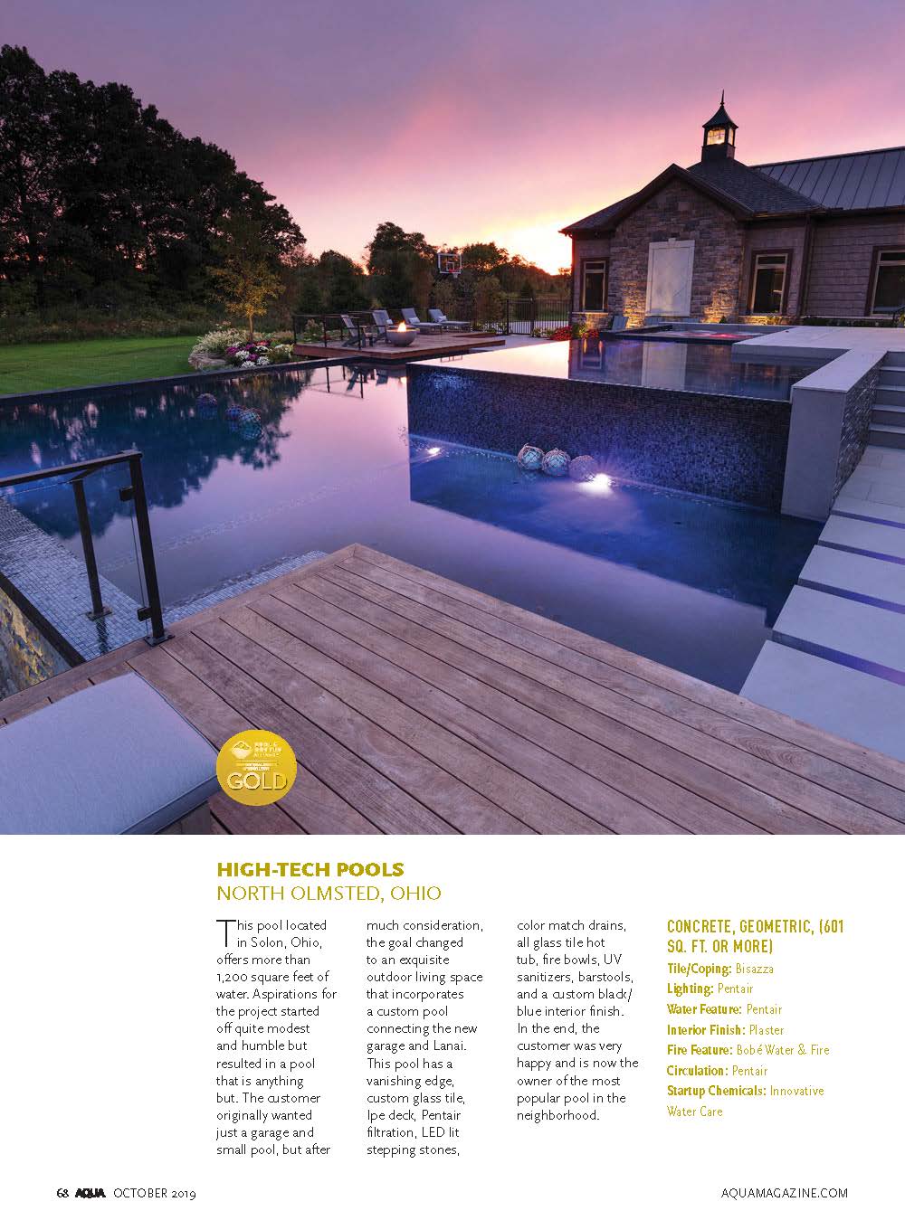Pools & Hot Tub Association article about High-Tech Pools