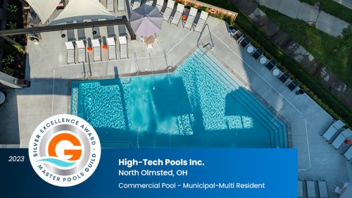 high-tech pools 2023 silver award from master pools guild for commercial pool - municipal-multi resident