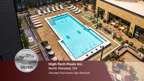 2023 silver award for elevated pool and/or spa structure