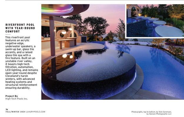 a screenshot of the reiverfront pool built by high-tech pools