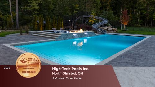 high-tech pools bronze award from pool and hot tub alliance