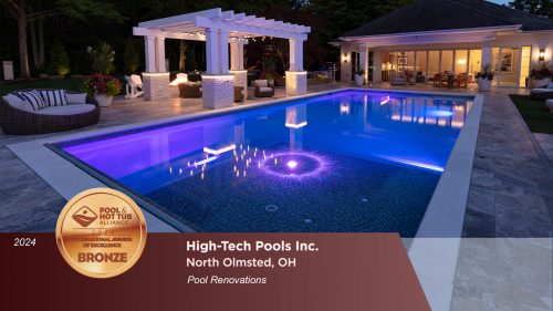 high-tech pools bronze award for pool renovations